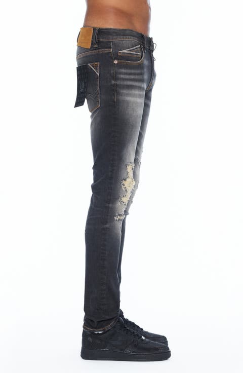 Punk Super Skinny Fit Ripped Stretch Jeans