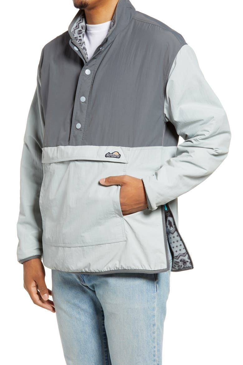 The Grey Anatomy Reversible Half Zip Pullover, Alternate, color, MEDIUM GRAY