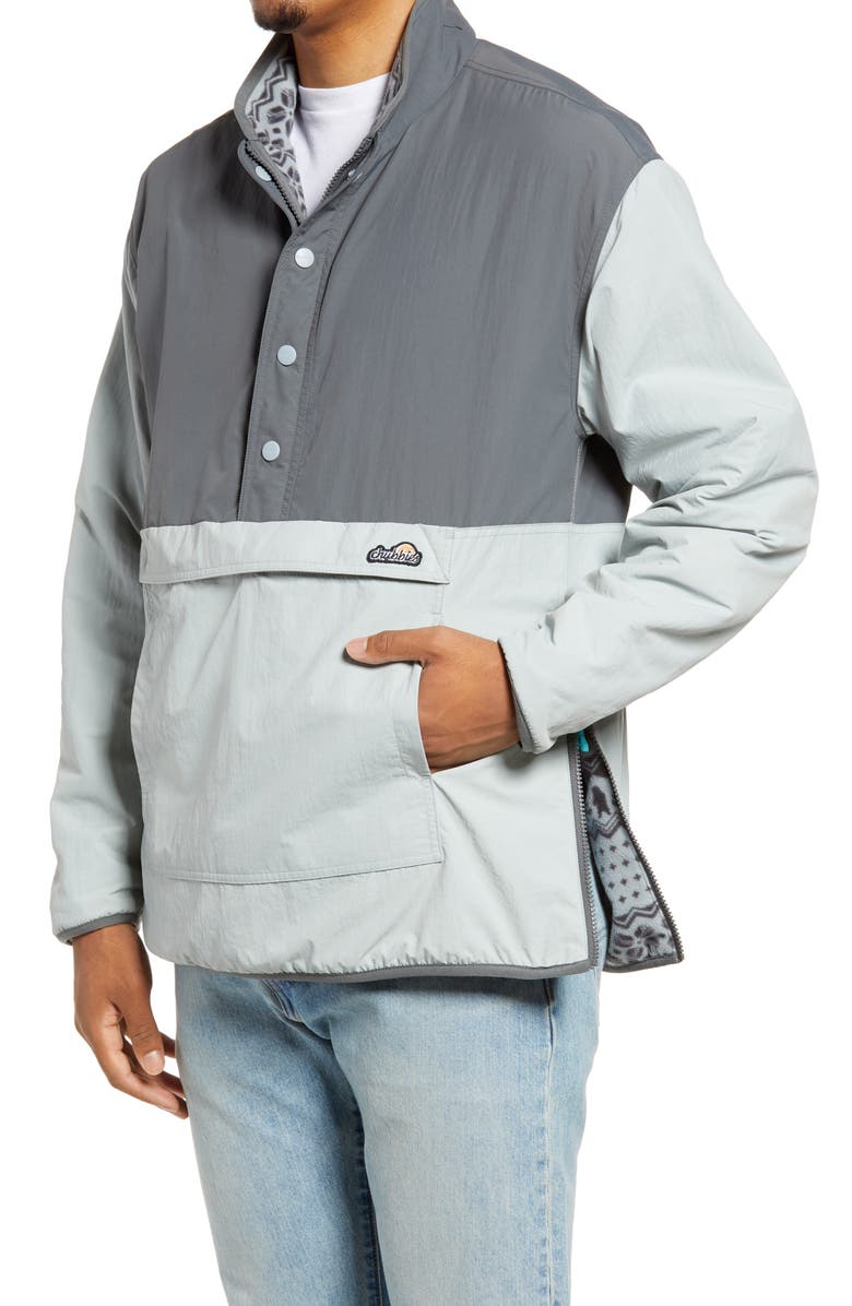 Chubbies The Grey Anatomy Reversible Half Zip Pullover, Alternate, color,