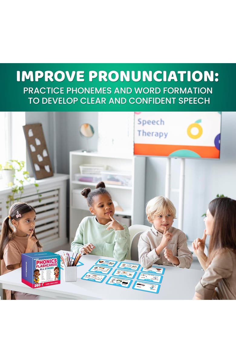 Quokka ABC Learning Flash Cards for Toddlers, Alternate, color, Phonics 5 Set