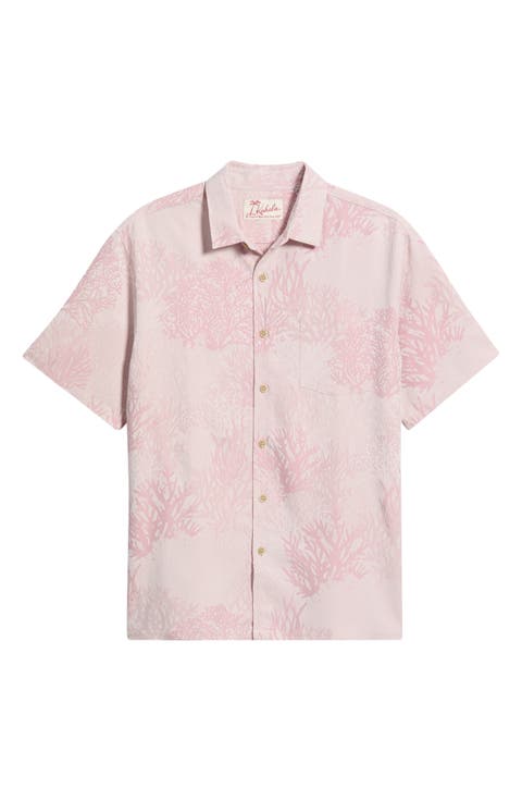Humu Hideout Jacquard Short Sleeve Button-Up Shirt