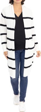 Angel Maternity Stripe Maternity Cardigan