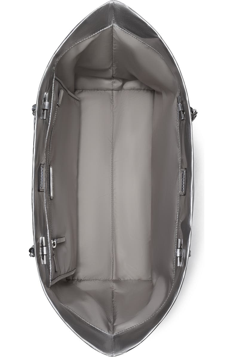 Tory Burch Ella Metallic Faux Leather Tote, Alternate, color,