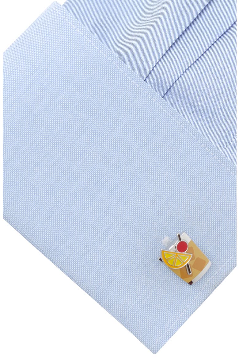 Old Fashioned Cuff Links, Alternate, color, SILVER MULTI