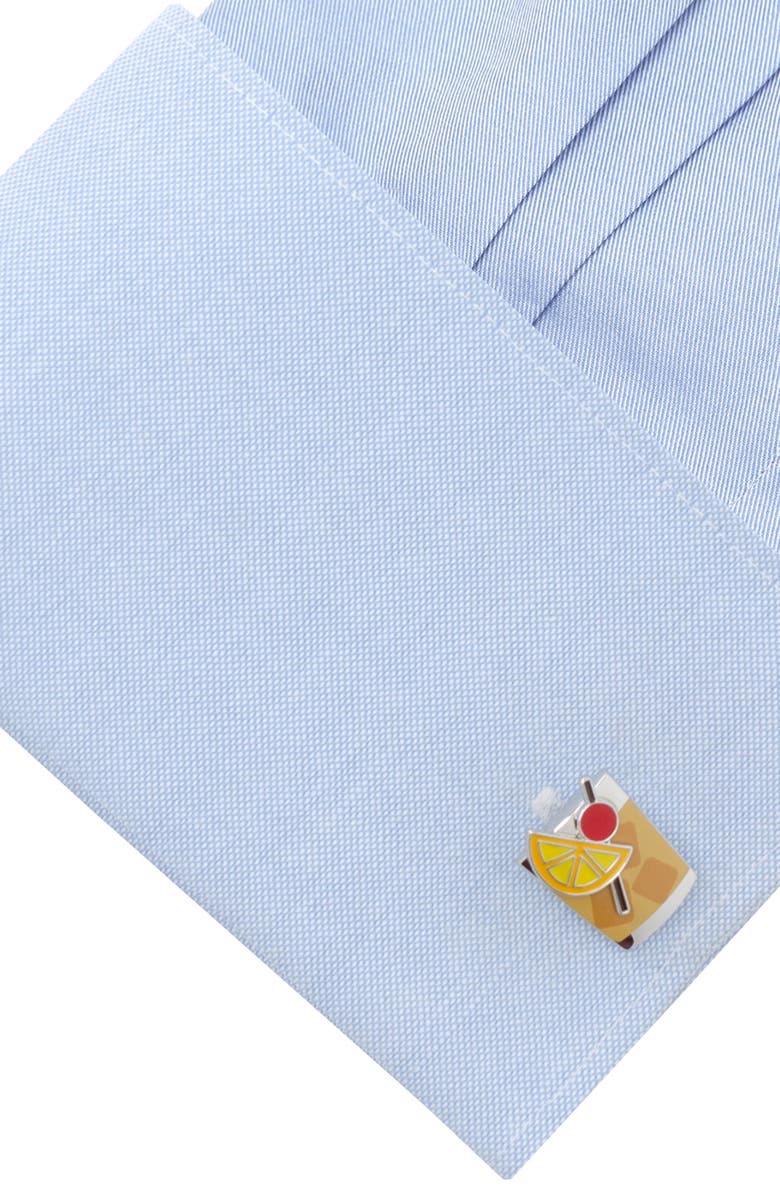 Cufflinks, Inc. Old Fashioned Cuff Links, Alternate, color, Silver Multi