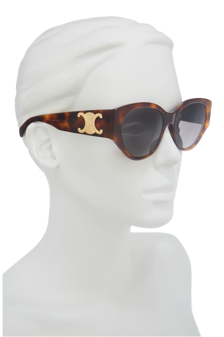 Maxi Triomphe 55mm Butterfly Sunglasses, Alternate, color, BLONDE HAVANA / SMOKE