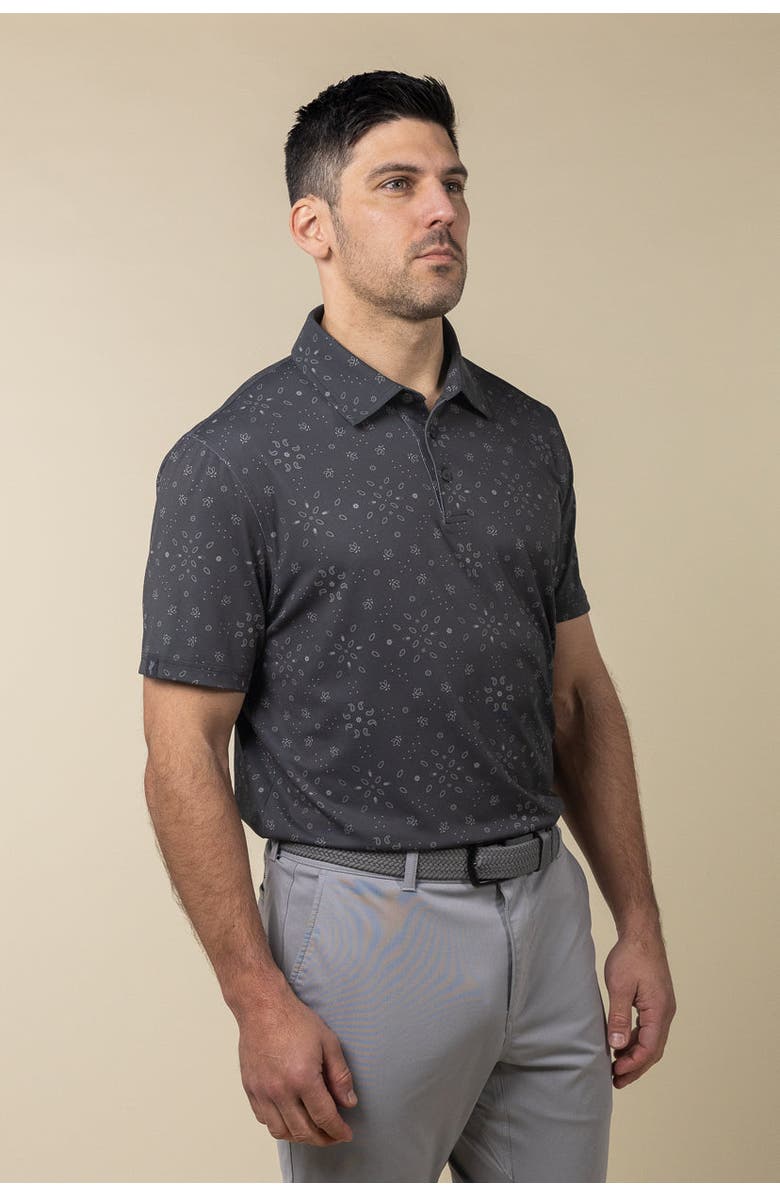 ASHWORTH GOLF Western Polo, Alternate, color, Asphalt