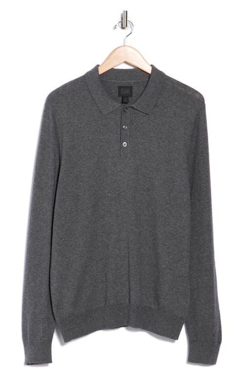 14th & Union Organic Cotton & Cashmere Blend Polo In Gray