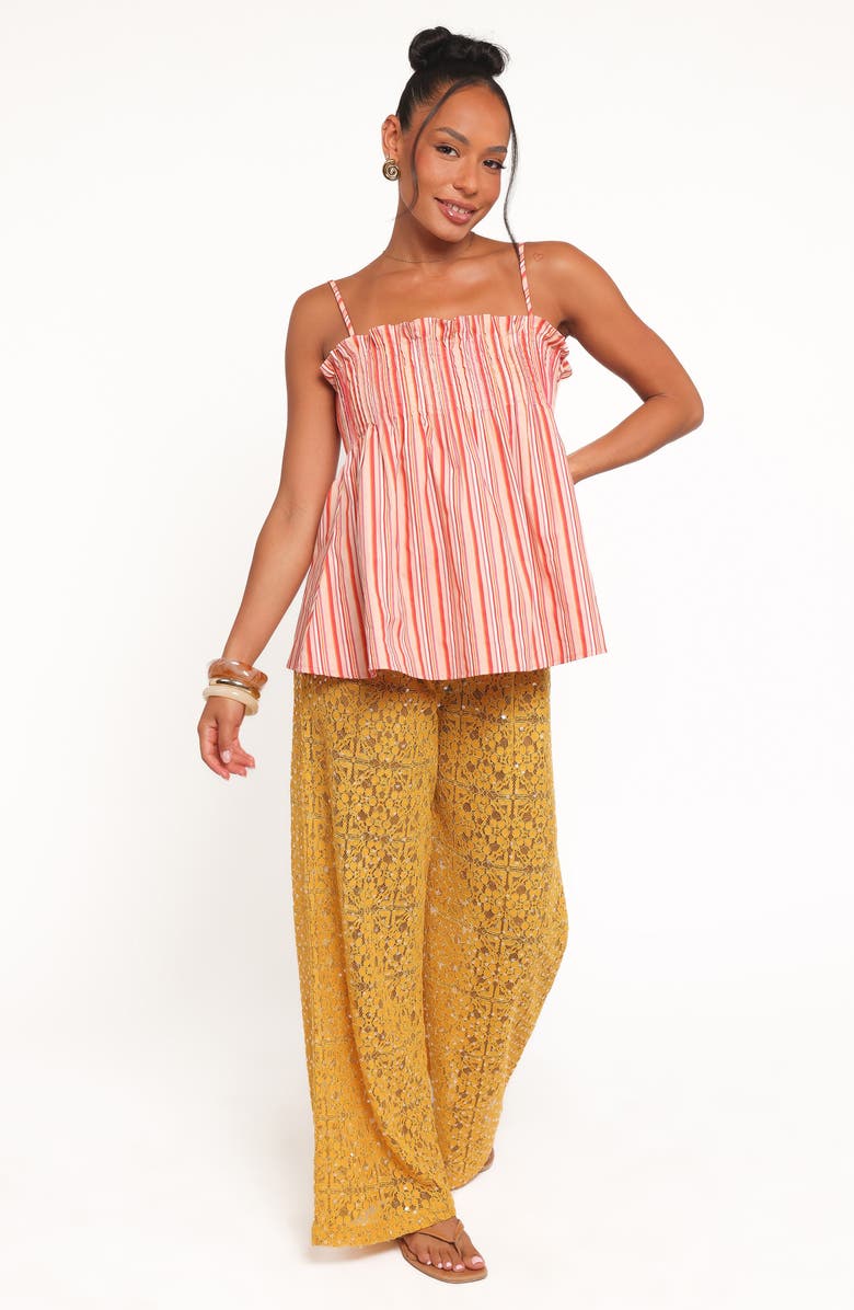 Petal & Pup Jacinta Sequin Lace Pants, Alternate, color, Mango
