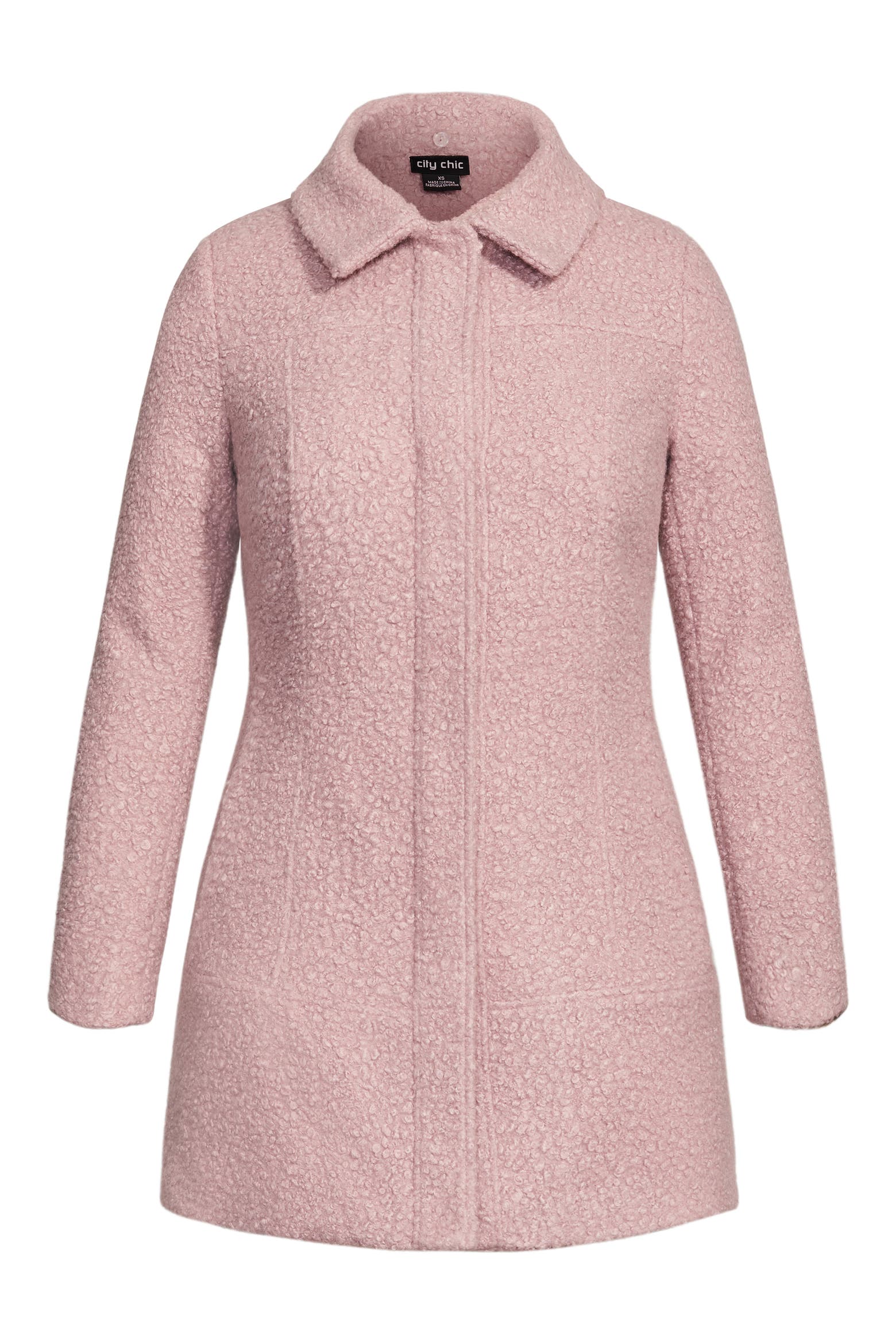 Removable Cores City Chic Sweet Dreams Removable Faux Fur Collar Coat (Women ...