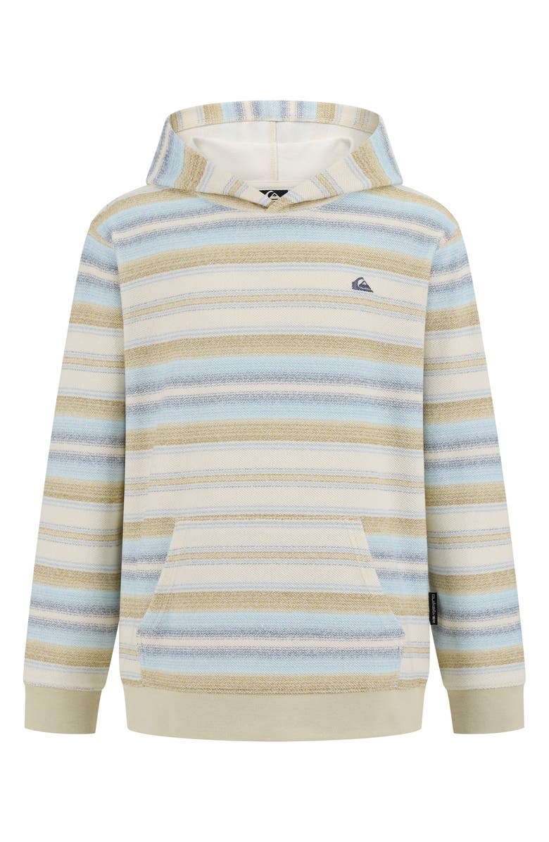 Quiksilver Kids' Great Otway Stripe Pullover Hoodie, Main, color, Moonshine