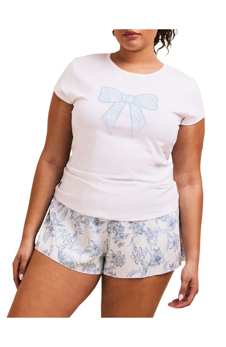 Adore Me Kassie Short Sleeve T-shirt & Shorts Set, Main, color, 