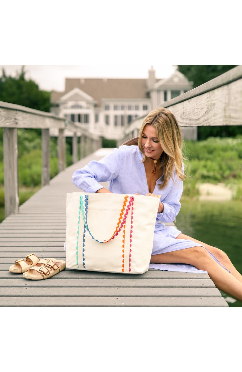 Ame & Lulu Nantucket Beach Tote, Alternate, color, Cabana