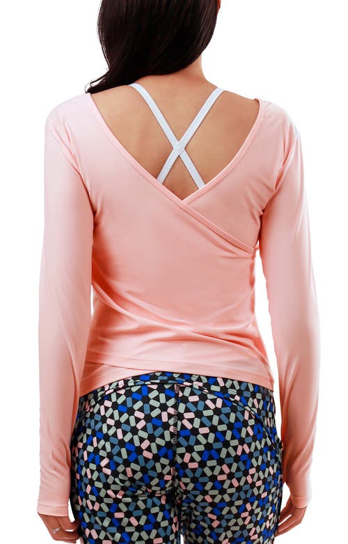 Uv Skinz Ls Reverse Neck Sun & Swim Shirt In Pink