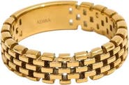 ADIBA The Links Band Plated Stainless Steel Ring