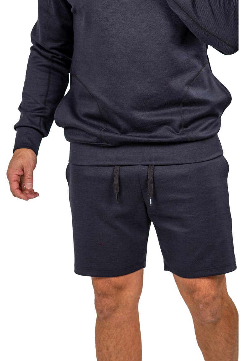 Elastic Waist Drawstring Shorts, Alternate, color, BLACK