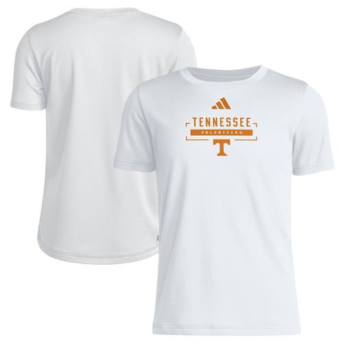 Adidas Originals Youth Adidas White Tennessee Volunteers Pregame Performance T-shirt