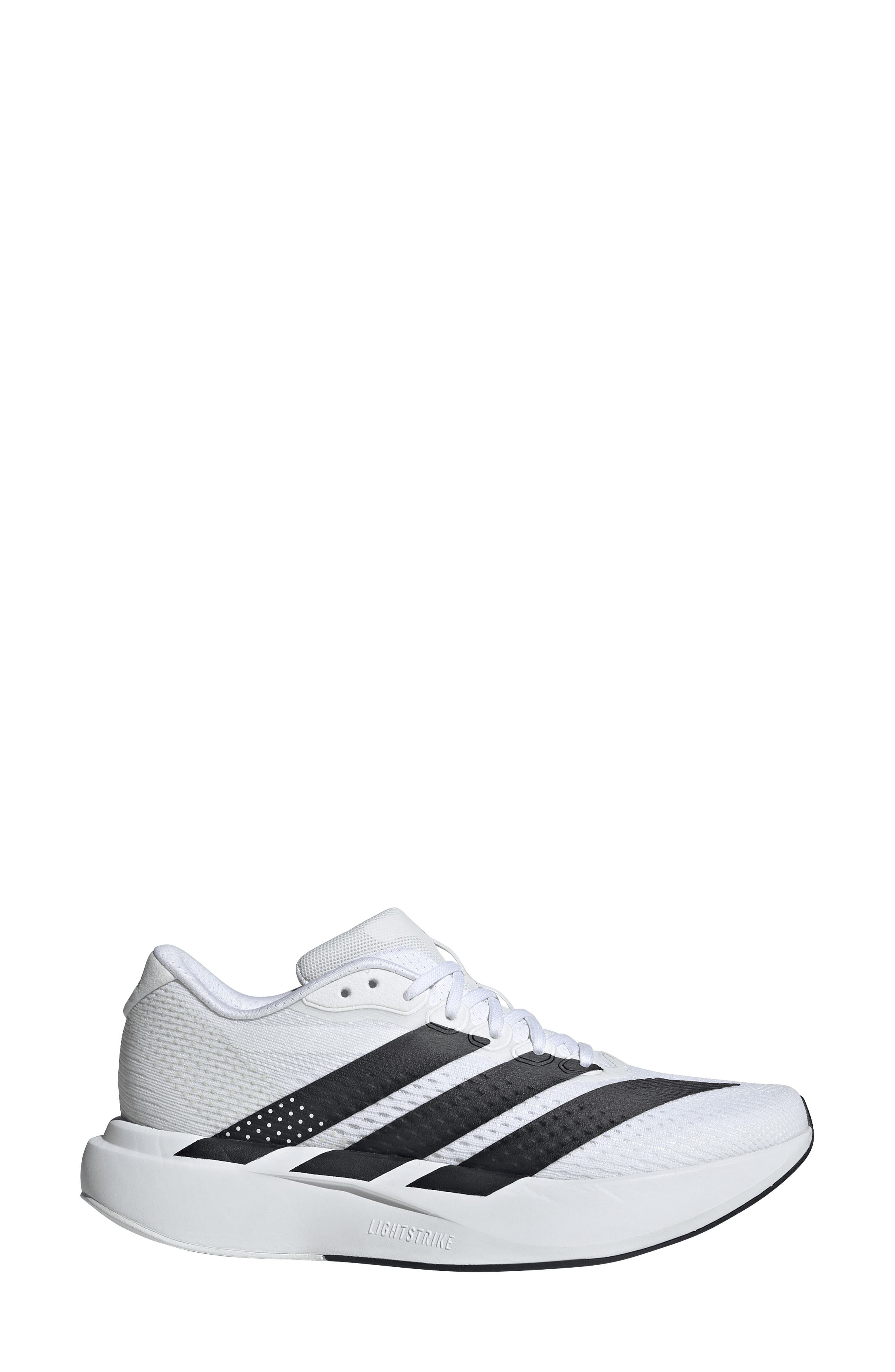 Adizero Pacer Running Sneaker, Alternate, color, WHITE/ BLACK/ CRYSTAL WHITE
