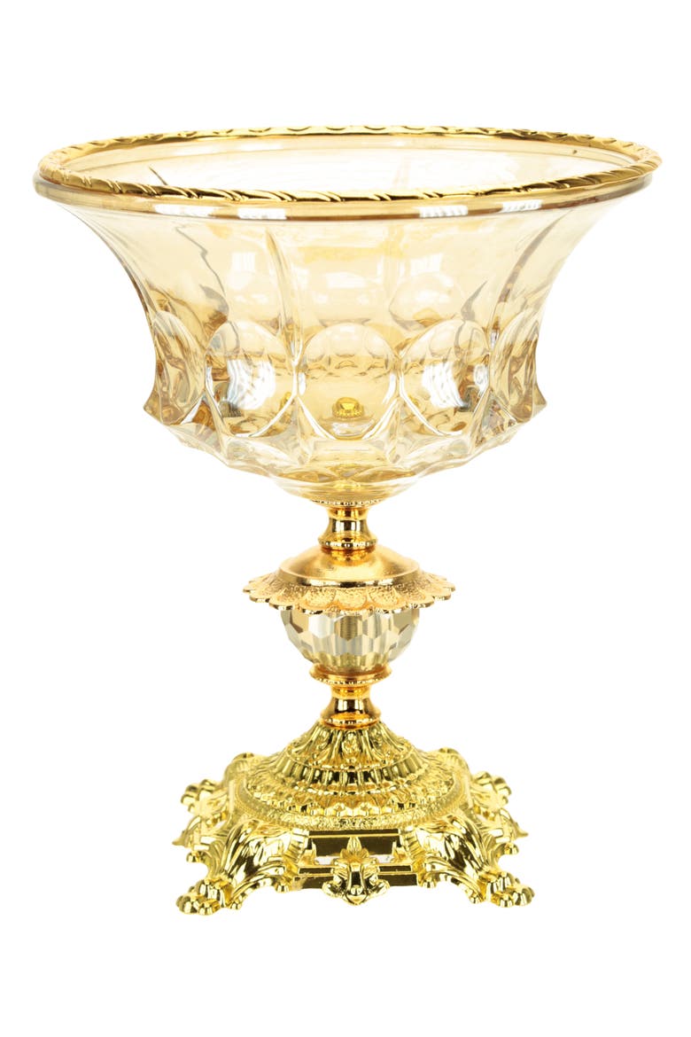 Classic Pedestal Bowl, Main, color, Amber