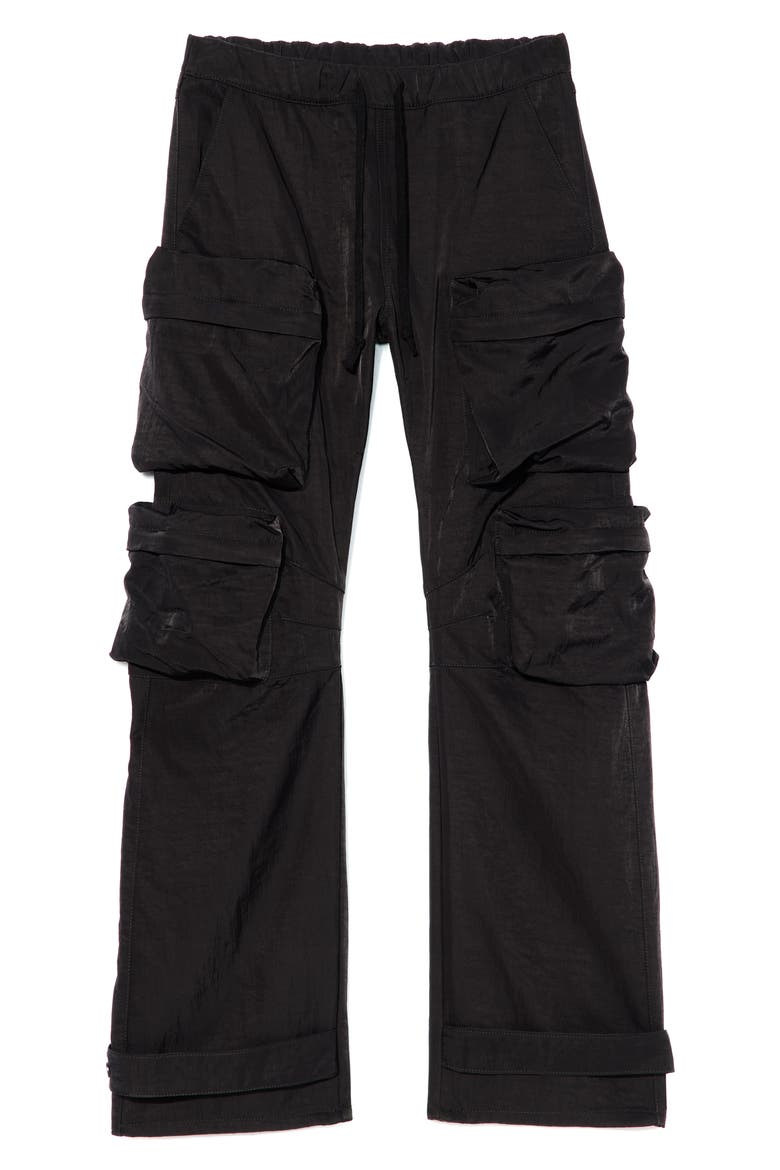 610 Baggy Cargo Pants, Alternate, color, BLACK NYLON
