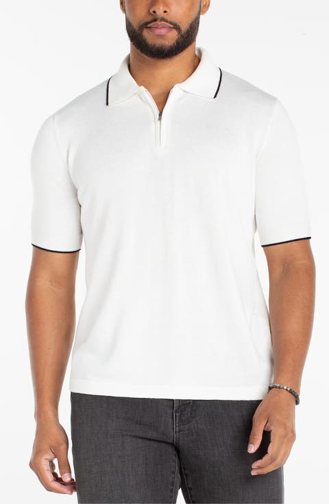 Tipped Zip Polo