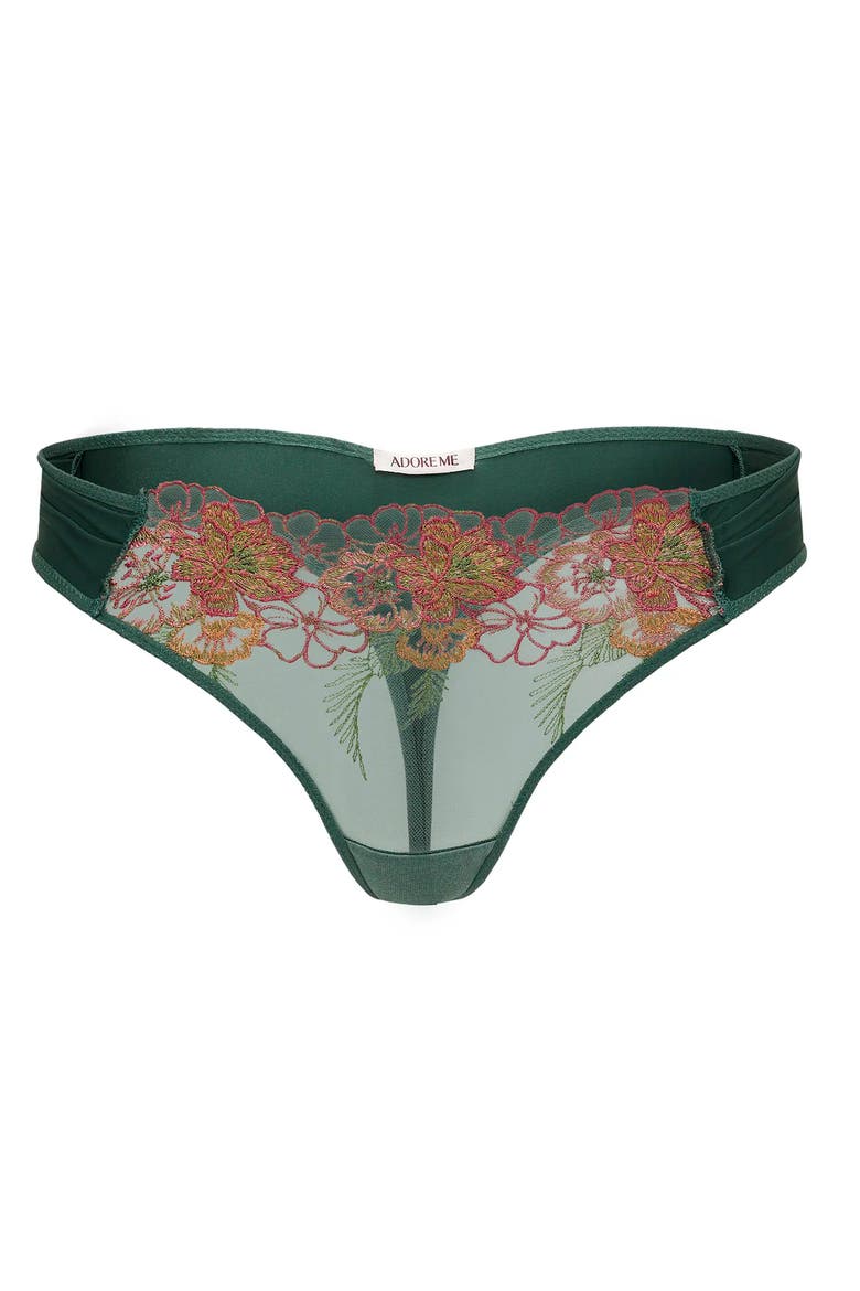 Carolyn Thong Panties, Alternate, color, Dark green