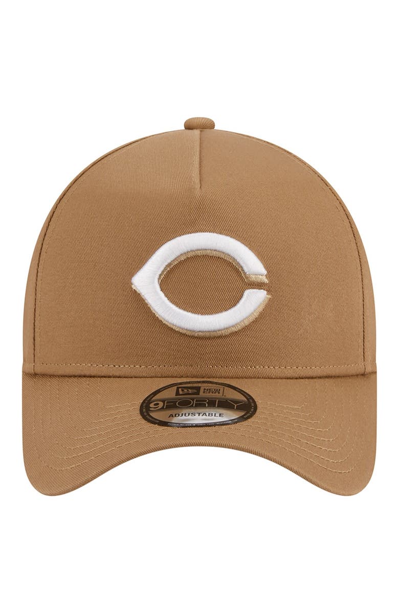New Era Men's New Era Khaki Cincinnati Reds A-Frame 9FORTY Adjustable Hat, Alternate, color, Khaki