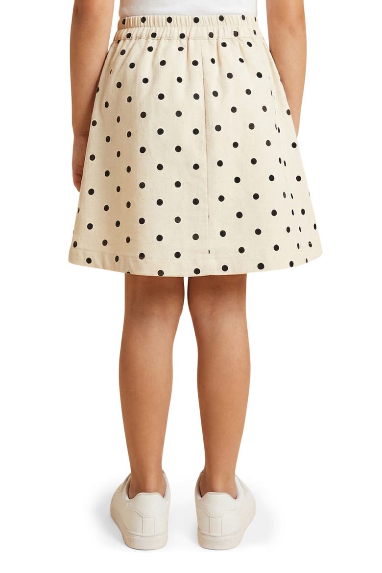 Kids' Polka Dot Utility Skirt, Alternate, color, CREAM