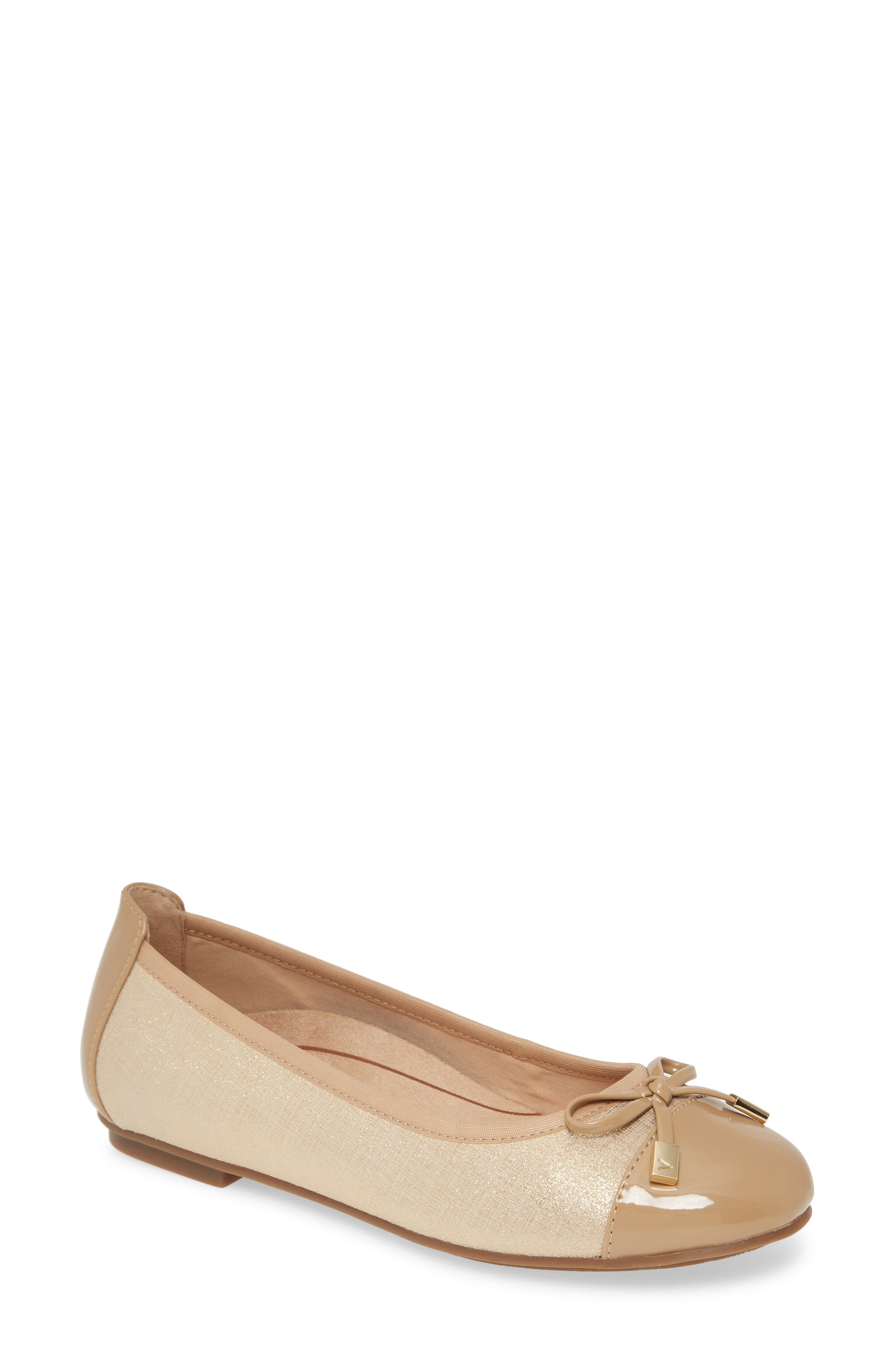 'Minna' Leather Flat, Main, color, CHAMPAGNE