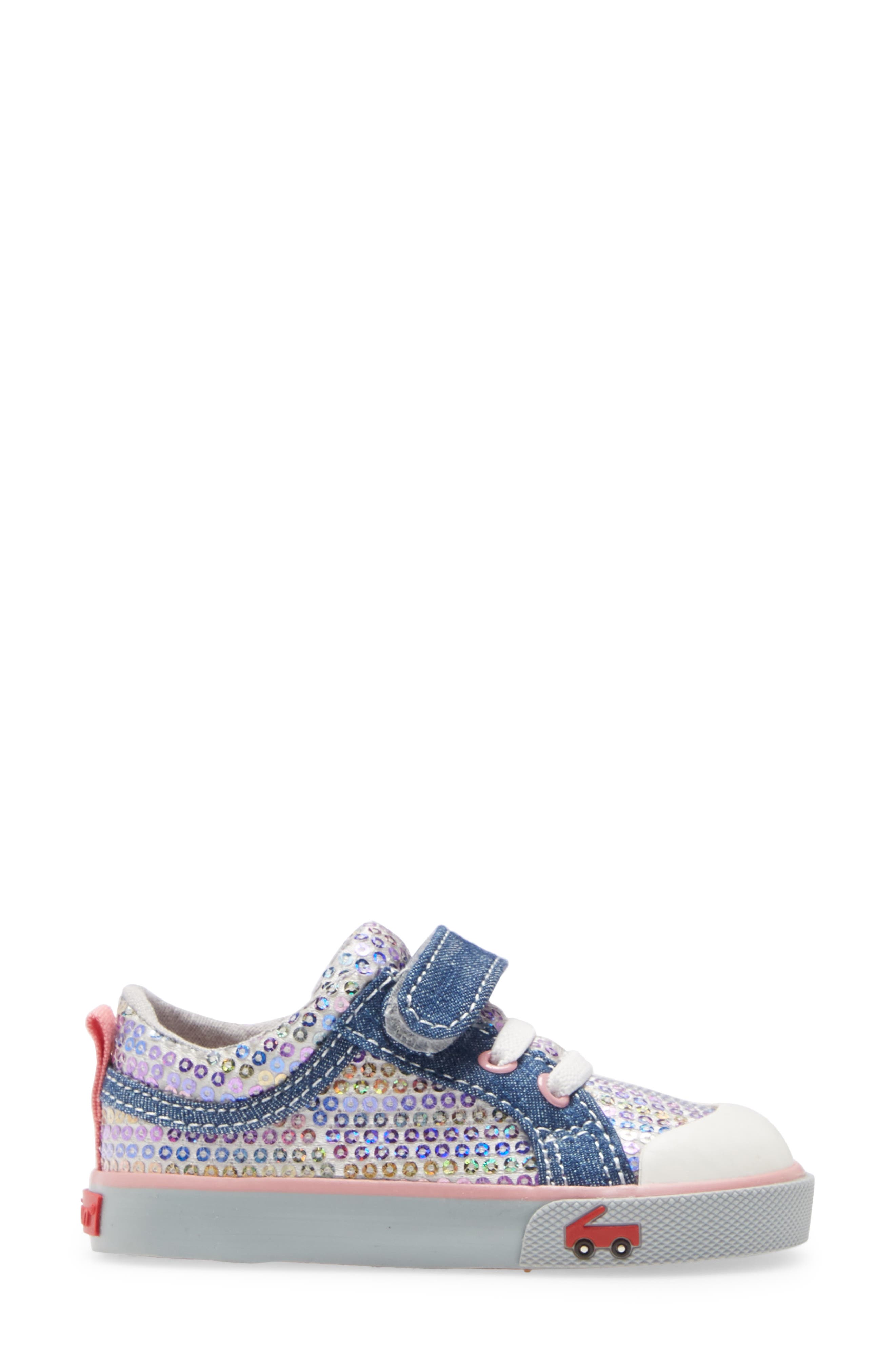 Kristin Sneaker, Alternate, color, CHAMBRAY/ SEQUINS
