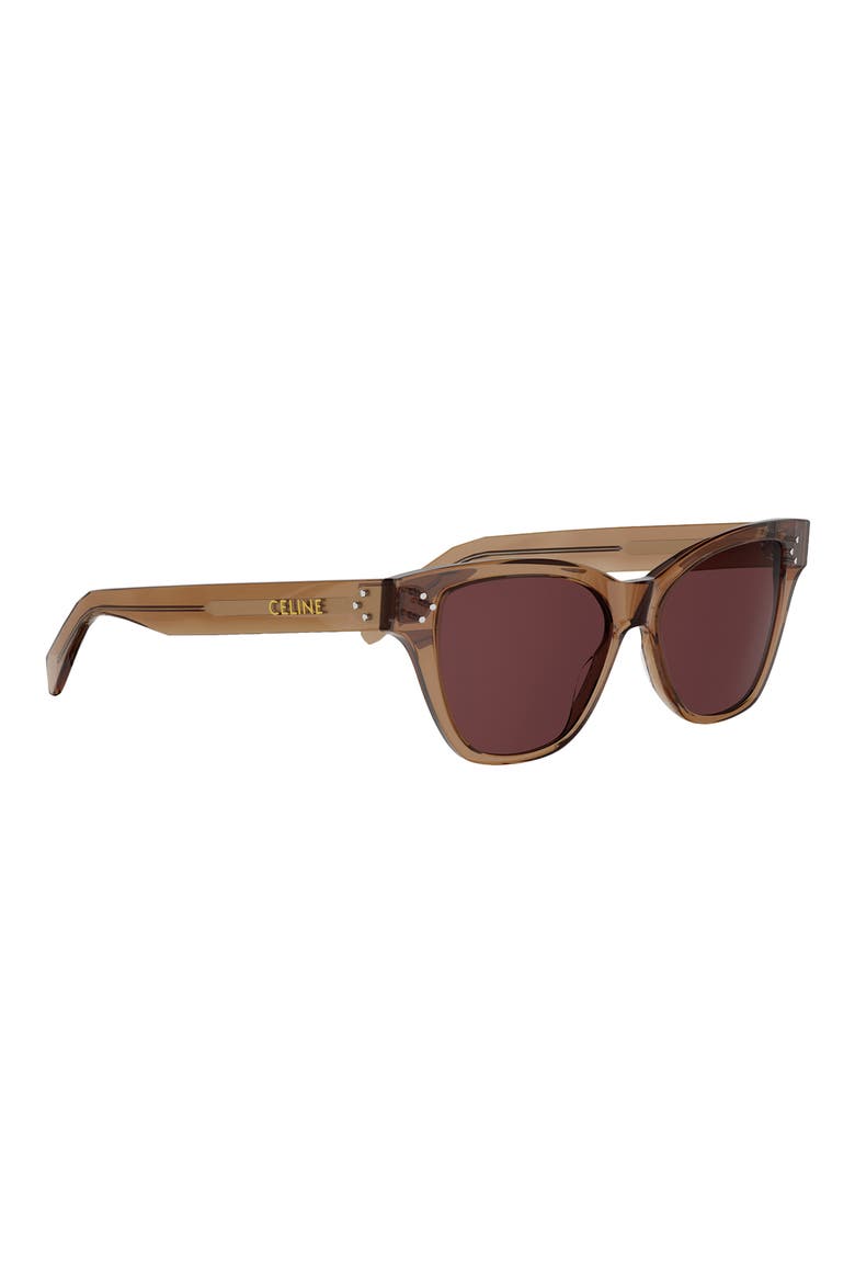 3 Dots 52mm Cat Eye Sunglasses, Alternate, color, ORANGE/ BROWN
