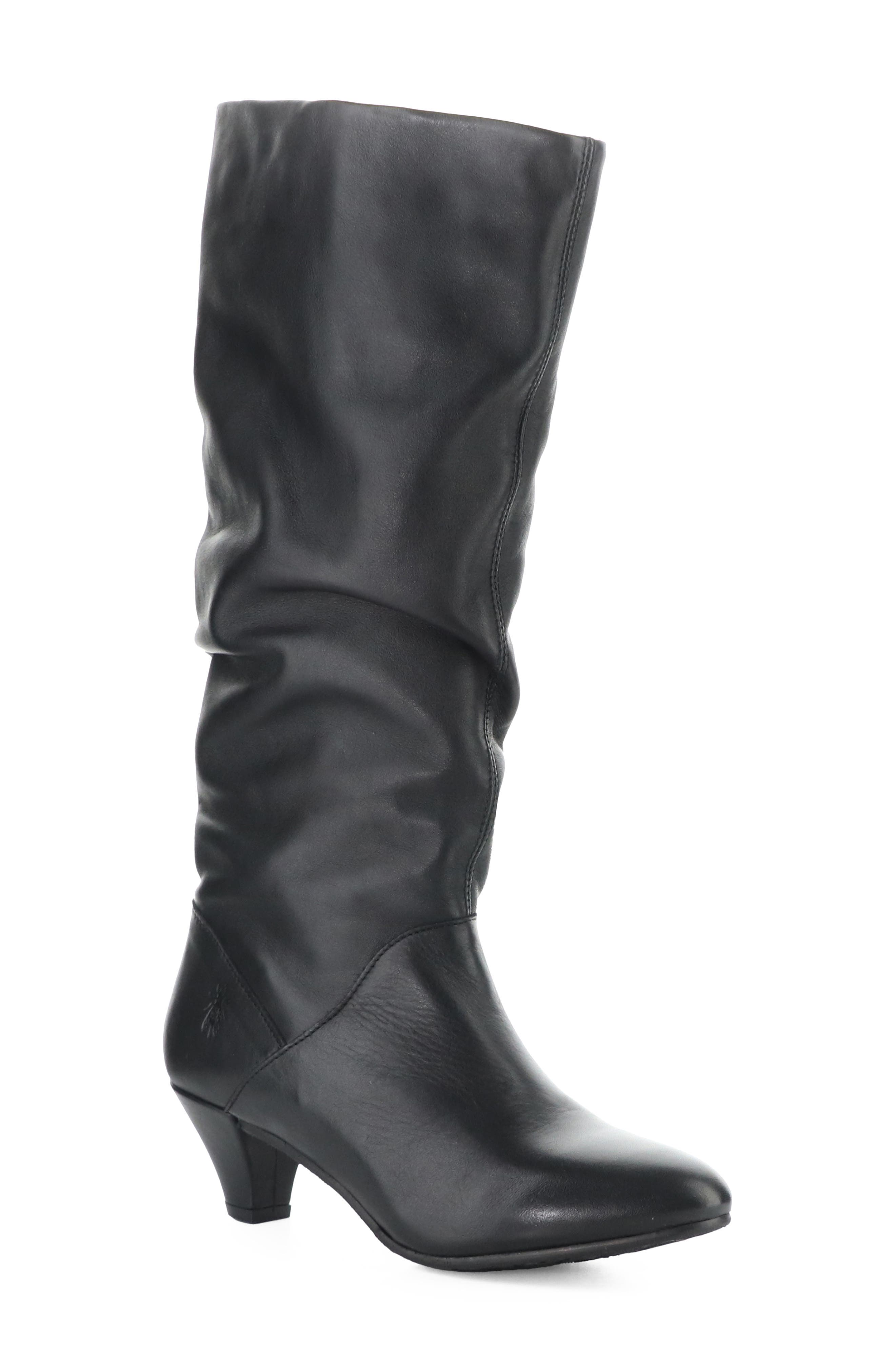 Pram Slouchy Knee High Boot, Main, color, BLACK