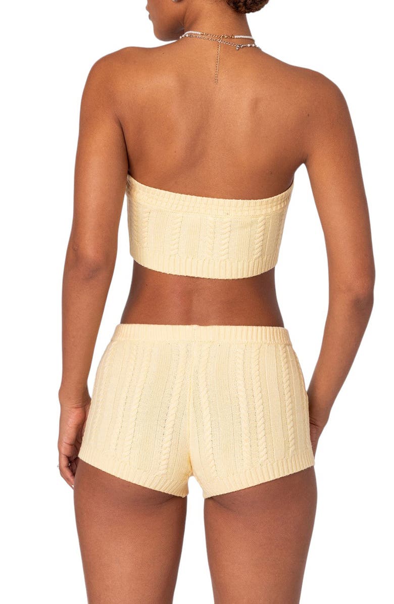 EDIKTED Raegan Cable Knit Bandeau Top, Alternate, color, 