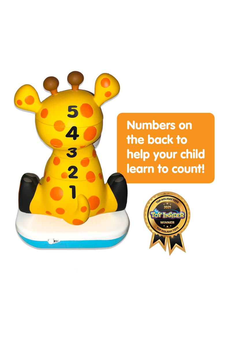 Stackaroos Pals Baby Giraffe Lights & Sounds, 5 Piece Stacking Animal Tower, Alternate, color, Multicolored