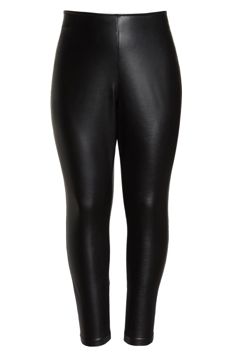 Vince Camuto Stretch Faux Leather Skinny Pants, Alternate, color, 