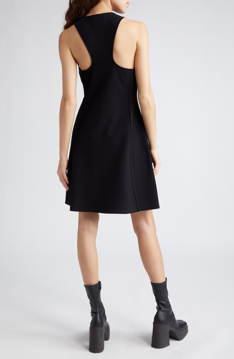 Stella McCartney Racerback Compact Knit Dress, Alternate, color, Black