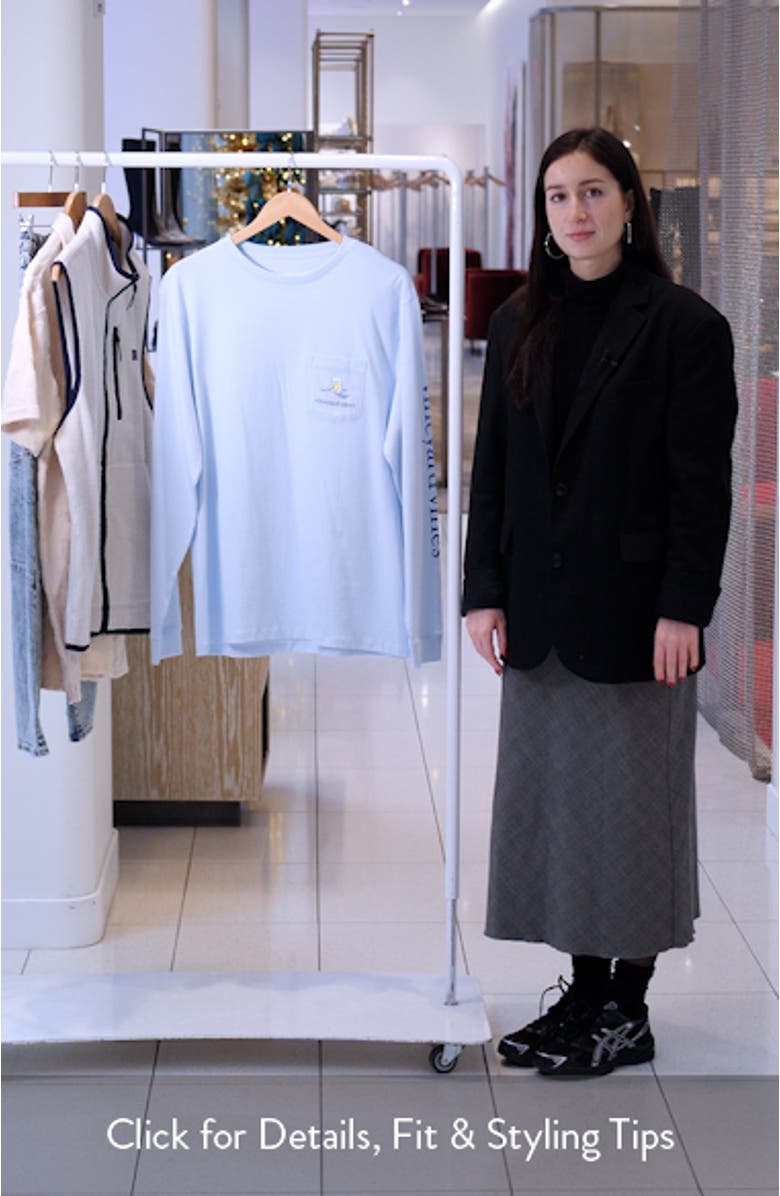 Brew Ski Time Graphic Pocket Long Sleeve T-Shirt, sales video thumbnail