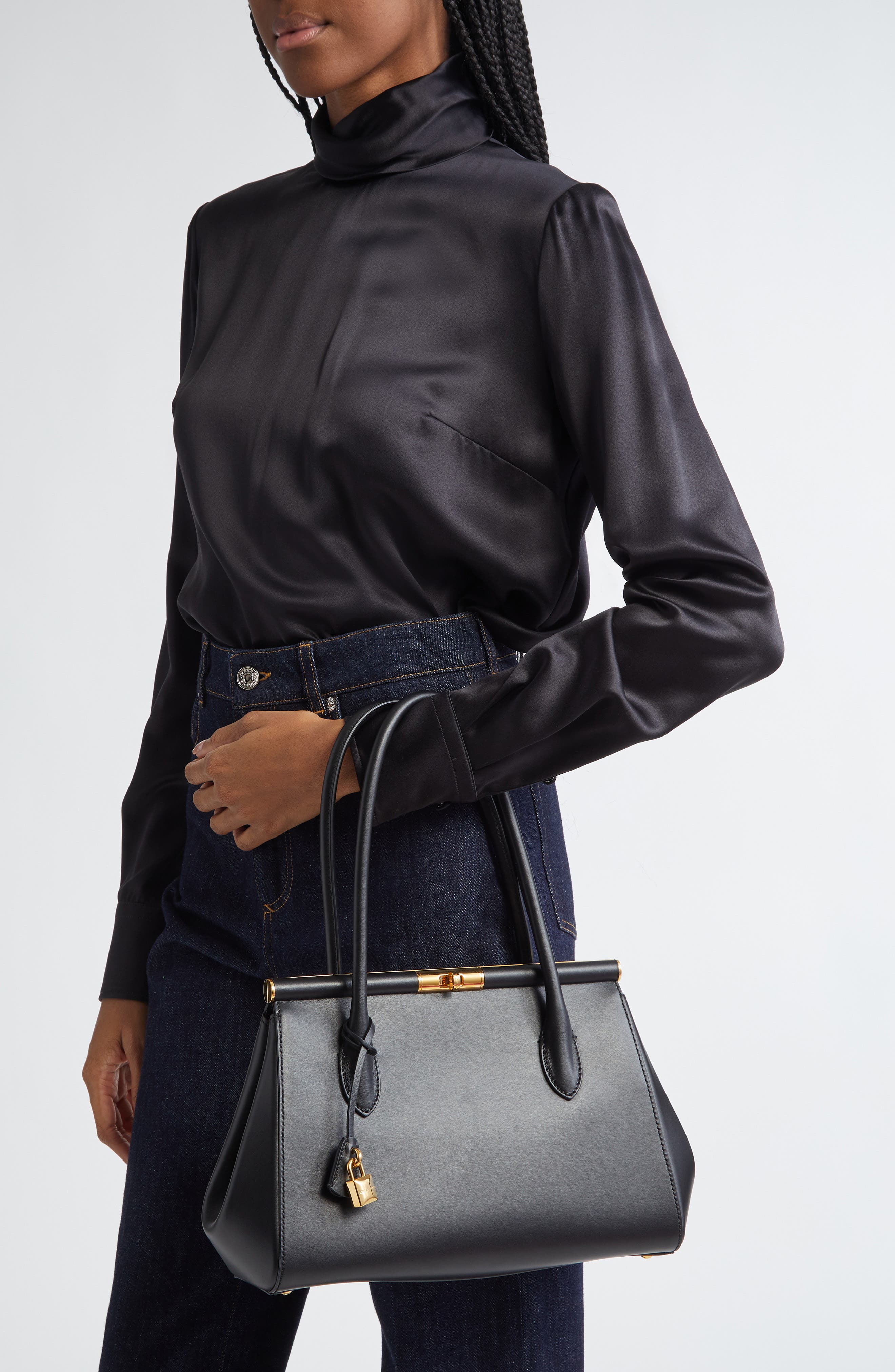 Dolce&Gabbana Marlene Everyday Bag, Alternate, color, 80999 Nero