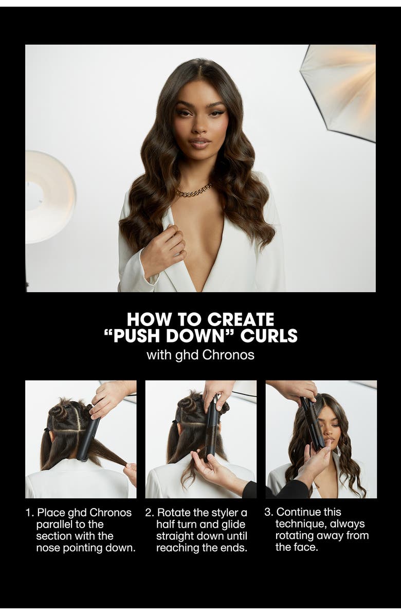 ghd Chronos Styler 1-Inch Flat Iron, Alternate, color, Black