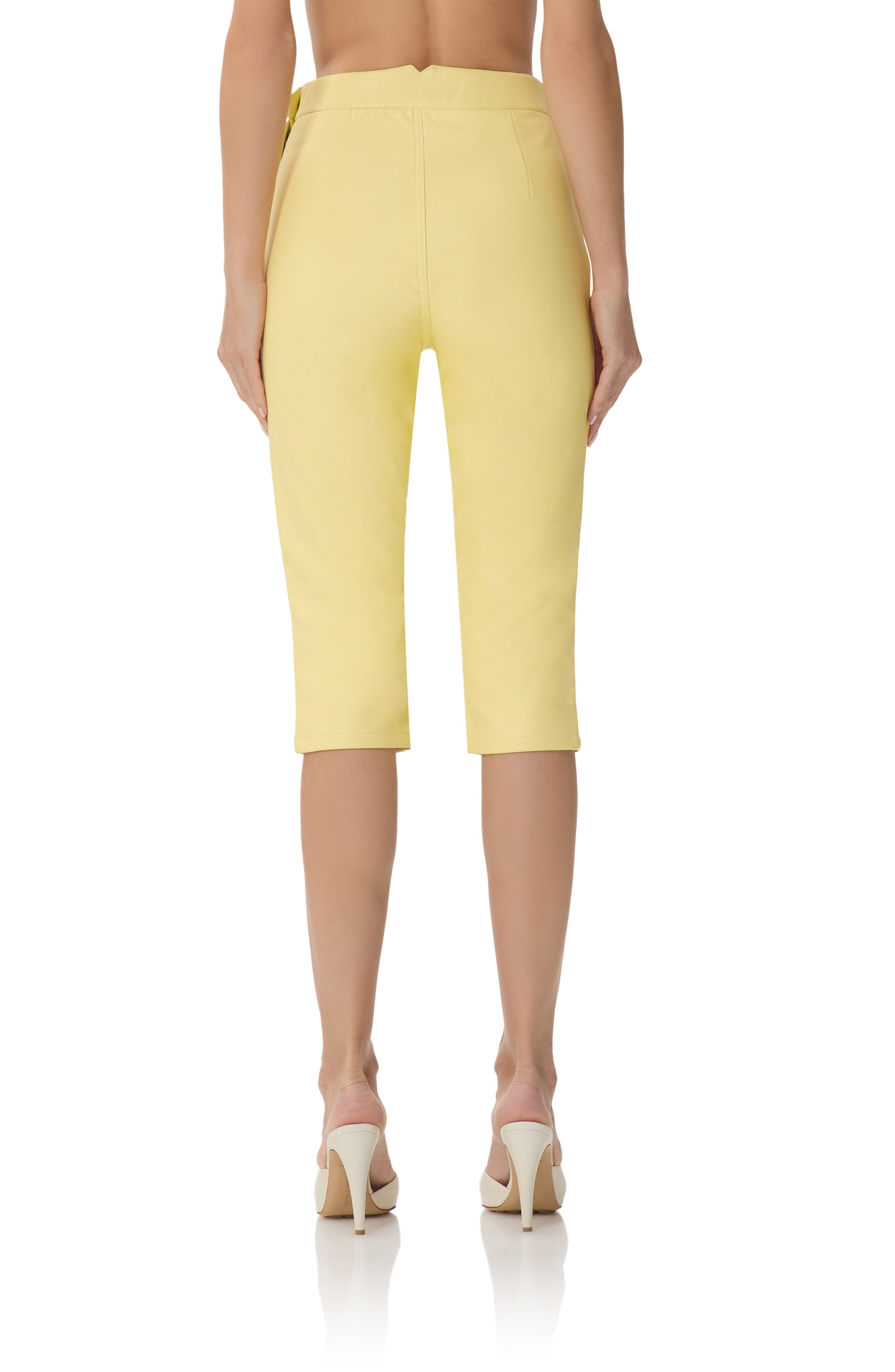 Calla Faux Leather Capri Pants - image 2