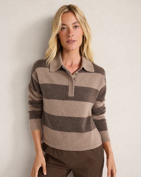 Cashmere Rugby Striped Sweater