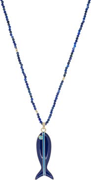 MARLYN SCHIFF Marina Fish Pendant Necklace