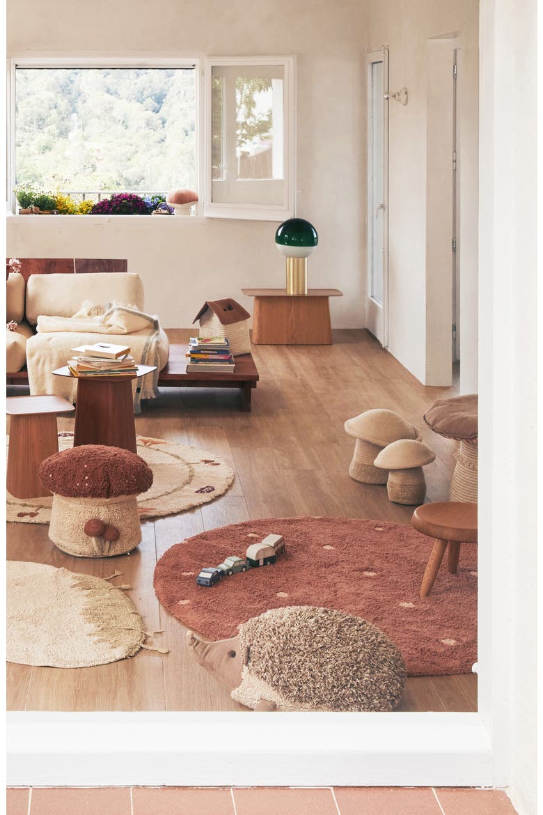 Hedgehog Floor Cushion, Alternate, color, NATURAL LIGHT BROWN