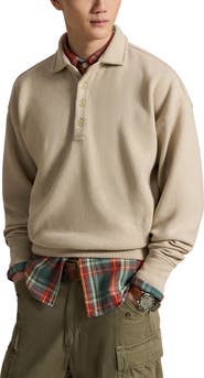 Polo Ralph Lauren Sueded Heritage Rib Knit Polo Pullover