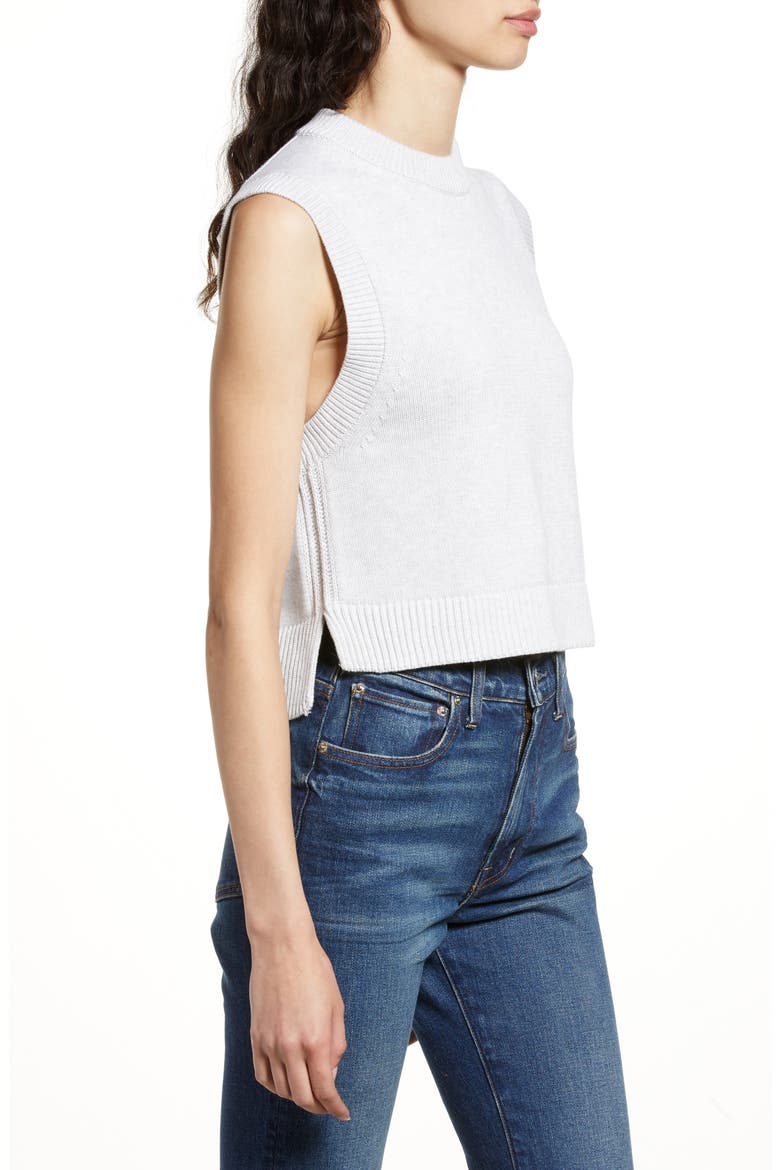 Cotton Sweater Vest, Alternate, color, DOVE GREY