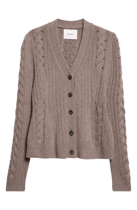 Leire Cashmere Cabled Rib Cardigan