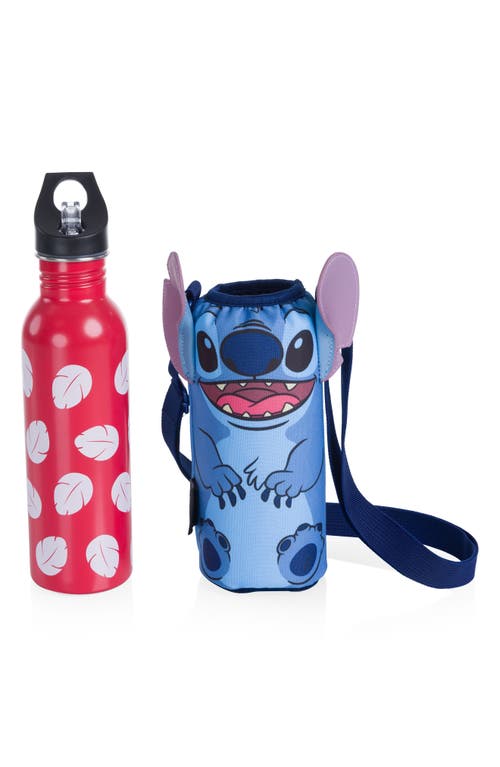 Picnic Time X Disney® Lilo & Stitch Stainless Steel Water Bottle & Cooler Sling In Blue