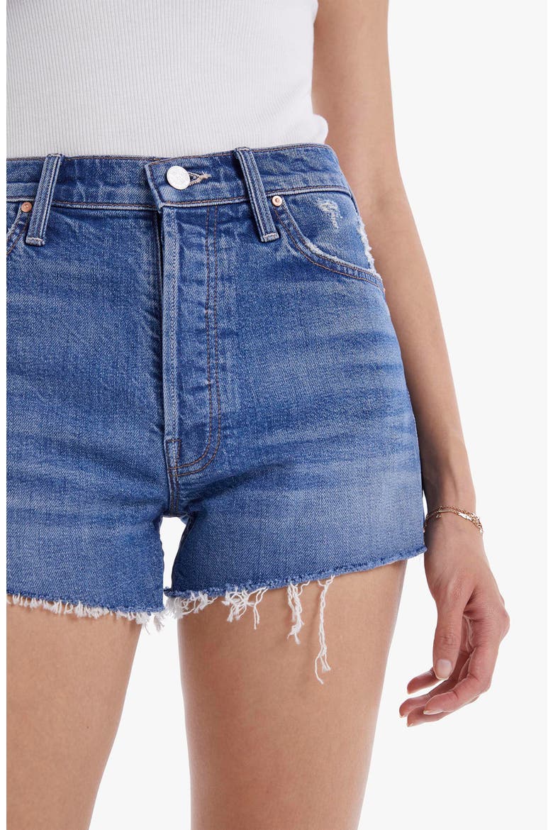 The Tomcat Fray Hem Denim Shorts, Alternate, color, PLAYING WITH SCISSORS
