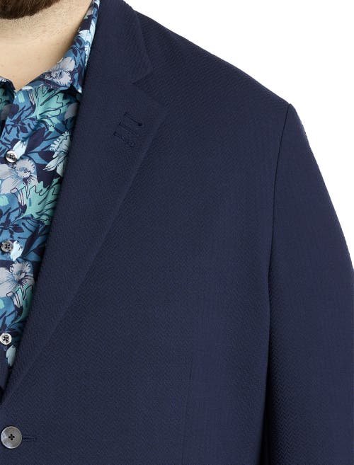 Synrgy By Dxl Big & Tall Textured Knit Sport Coat In Navy