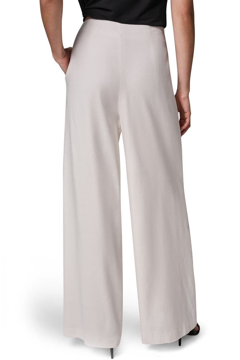 Wide Leg Linen Blend Pants, Alternate, color, CREAM